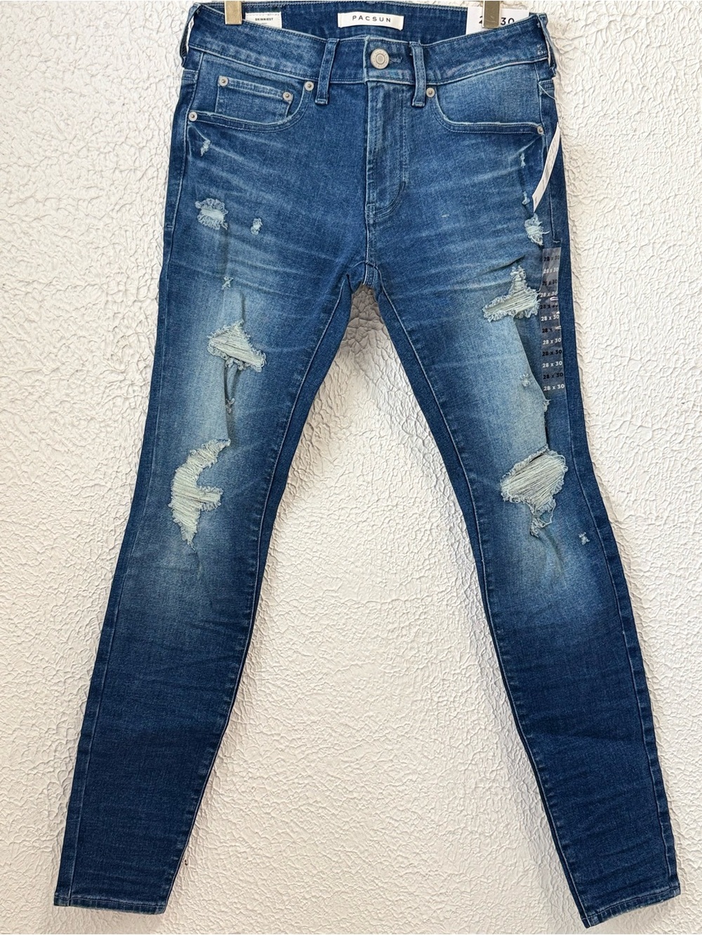 PacSun Skinny Jeans Women’s 28x30 Distressed Dark Wash Stretch Denim NWT